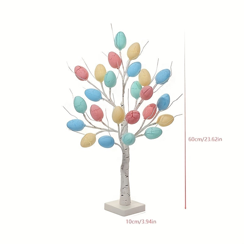 LED Decorative Tree Night Light – Battery-Powered Ambient Lamp