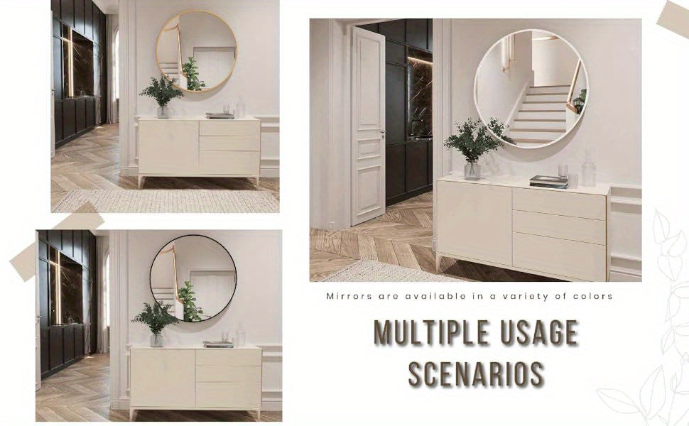 Round Wall Mirror – Shatterproof Vanity & Decorative Mirror