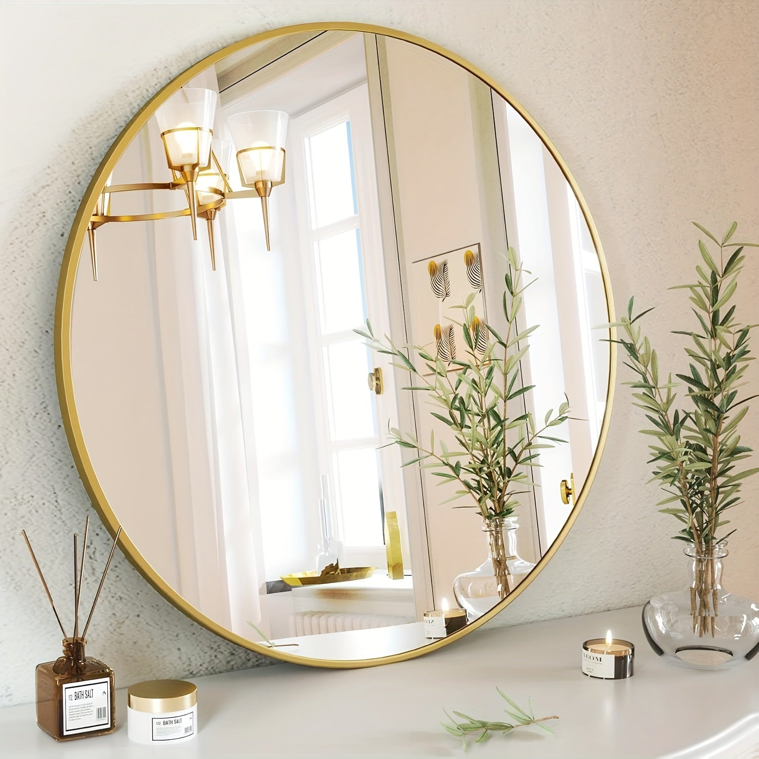 Round Wall Mirror – Shatterproof Vanity & Decorative Mirror