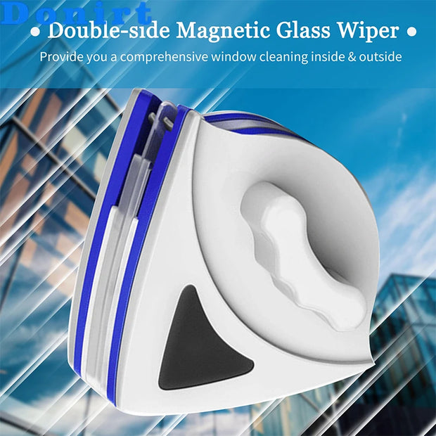 Magnetic Window Cleaner – Double-Sided Glass Wiper with Auto Water Discharge