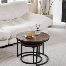 2-Piece Nordic Nesting Coffee Table Set – Modern Minimalist Living Room Tables