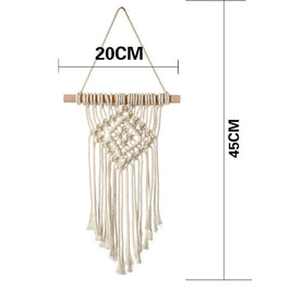 Hand-Woven Macrame Wall Hanging – Bohemian Cotton Tapestry