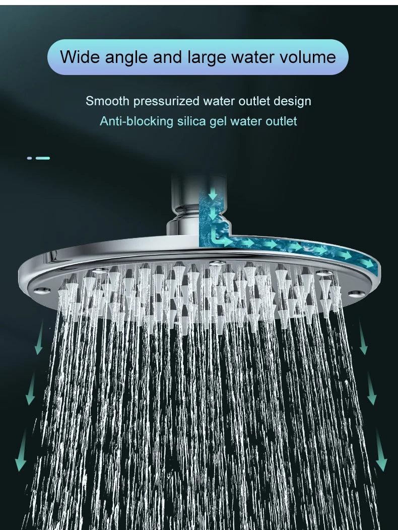 8-Inch Chrome Rain Shower Head – Water-Saving Spa Design