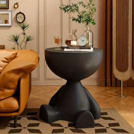 Mini Circular Bedside Table with Storage – Modern Home Furniture