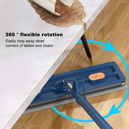 360° Rotating Self-Wringing Flat Mop – Microfiber Lazy Floor Cleaning Tool