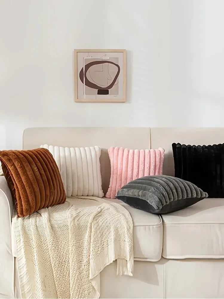 Striped Corduroy Pillow Case – Cozy Decorative Cushion Cover for Sofa & Bed