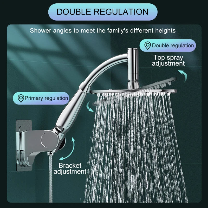8-Inch Chrome Rain Shower Head – Water-Saving Spa Design