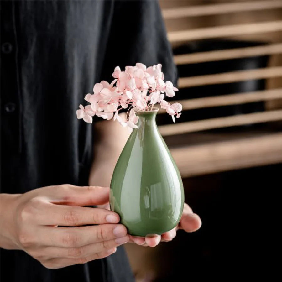 Small Ceramic Tabletop Vase – Minimalist Home Decor