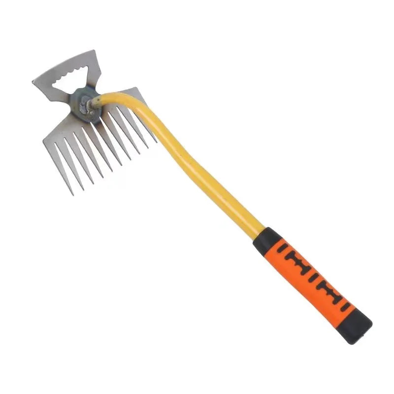 Heavy-Duty Manganese Steel Weeding Tool – 4/11 Tooth Manual Soil Excavator for Garden & Lawn Care