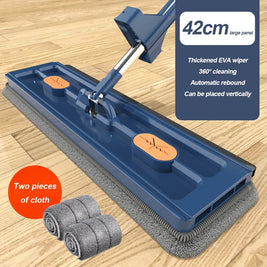 360° Rotating Self-Wringing Flat Mop – Microfiber Lazy Floor Cleaning Tool