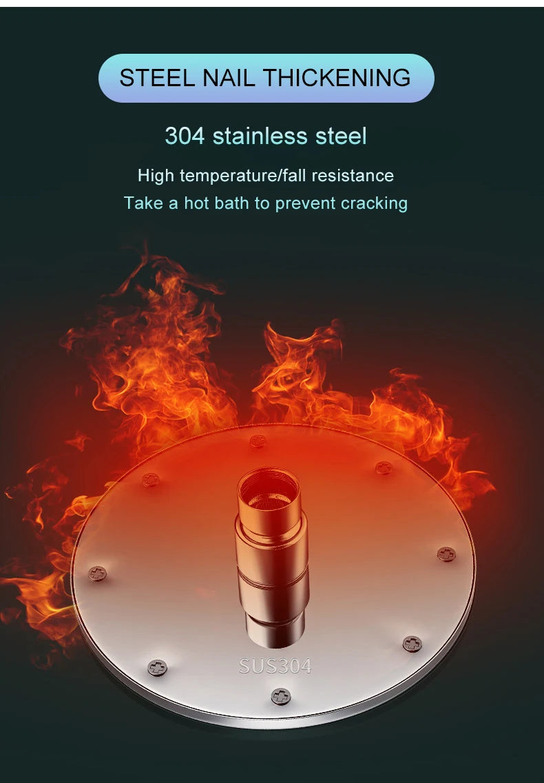 8-Inch Chrome Rain Shower Head – Water-Saving Spa Design