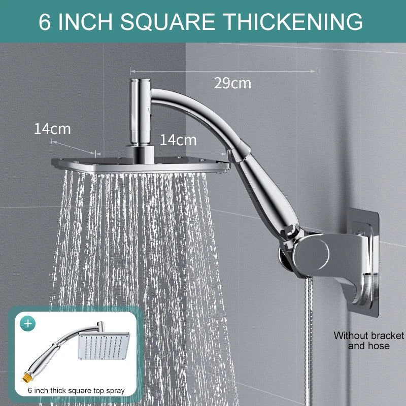 8-Inch Chrome Rain Shower Head – Water-Saving Spa Design