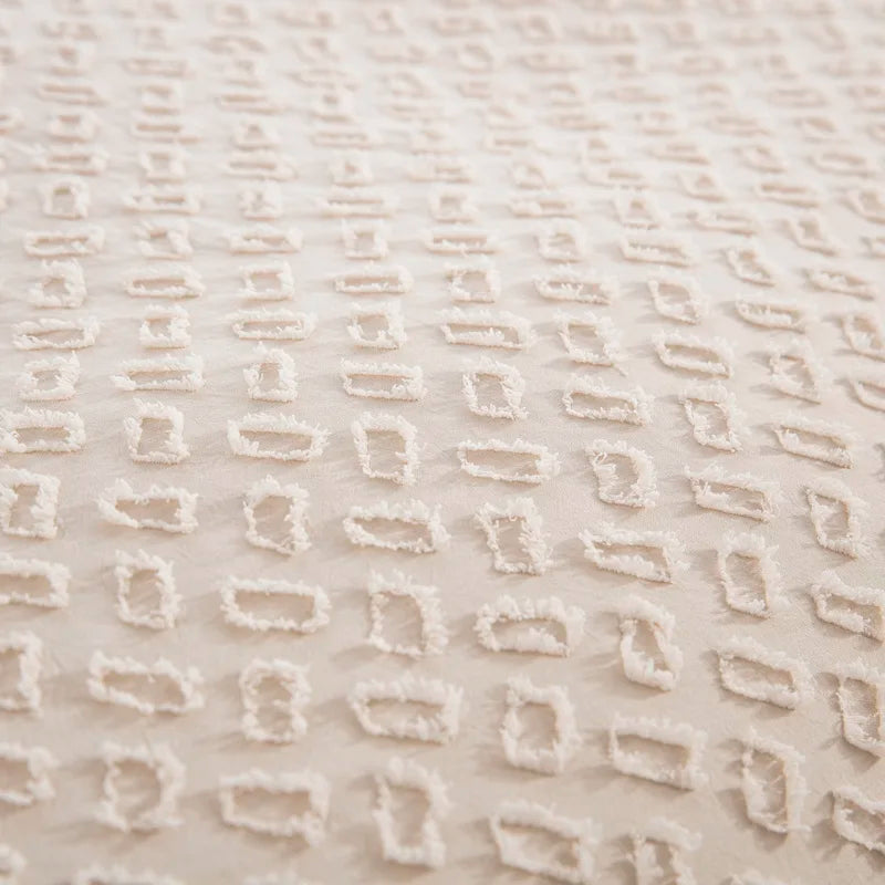 Tufted Boho Chic Duvet Cover Set – Soft Textured Microfiber Bedding (2/3 Piece, Multiple Sizes)