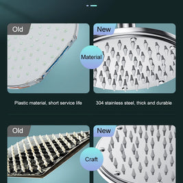 8-Inch Chrome Rain Shower Head – Water-Saving Spa Design