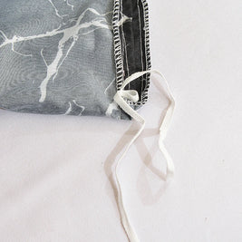 Black Marble Duvet Cover Set – Reactive Printed Polyester Bed Linen