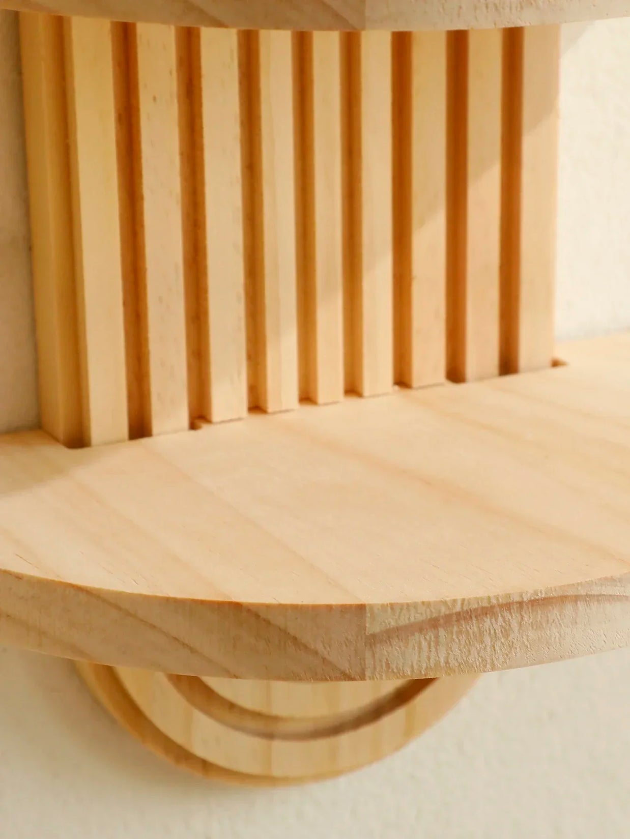 Boho Wooden Wall Shelves – Modern Home Decor Storage Rack