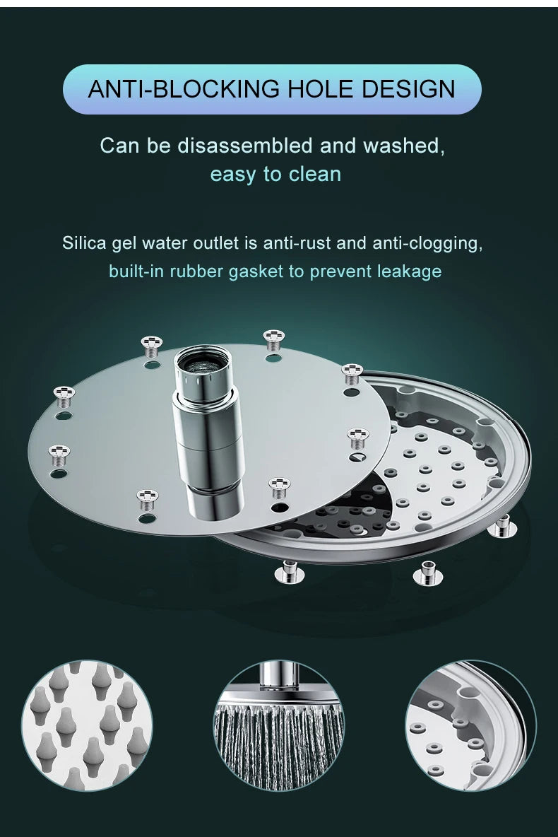 8-Inch Chrome Rain Shower Head – Water-Saving Spa Design