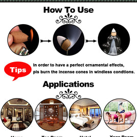 Ceramic Backflow Incense Burner – Zen Aromatherapy Decor for Home, Yoga, and Meditation