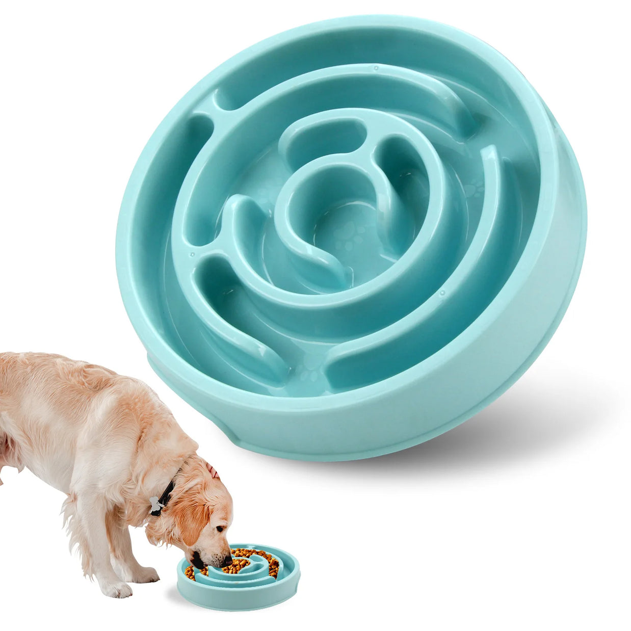 Pet Slow Feeder Bowl – Non-Slip Durable Feeding Dish