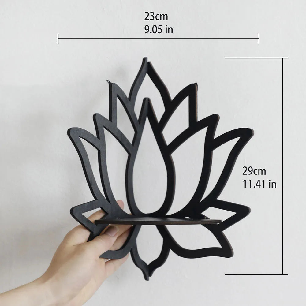Lotus Wall Shelf – Decorative Floating Display Shelf for Home