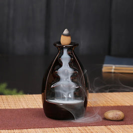 Ceramic Backflow Incense Burner – Zen Aromatherapy Decor for Home, Yoga, and Meditation