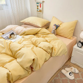 Soft Gray Duvet Cover – Brushed Polyester Bedding for Home (No Pillowcase)