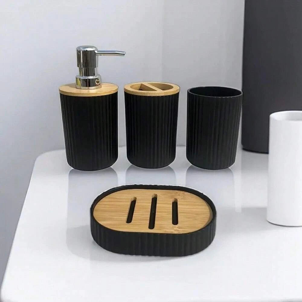 Modern 6-Piece Bathroom Accessories Set – Complete Organizer Kit