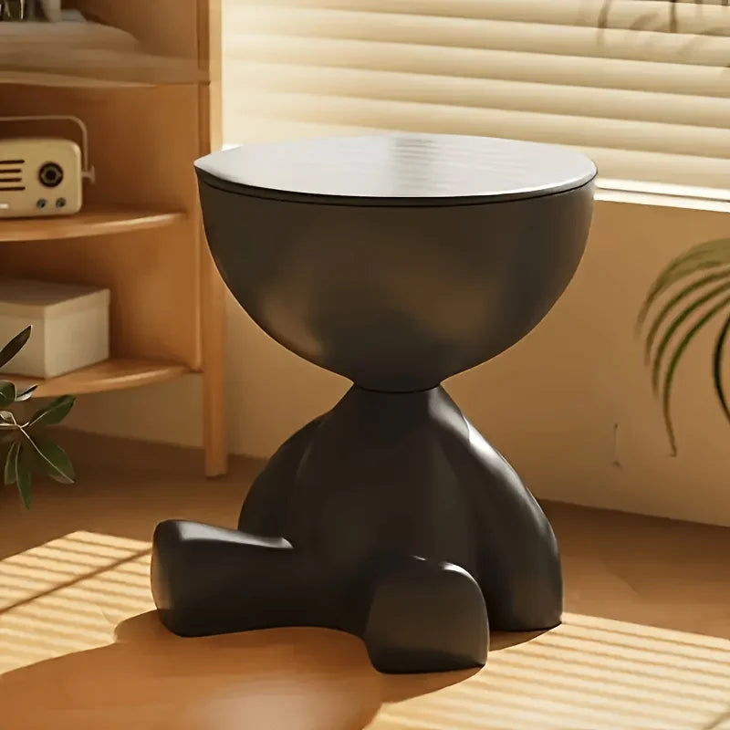 Mini Circular Bedside Table with Storage – Modern Home Furniture