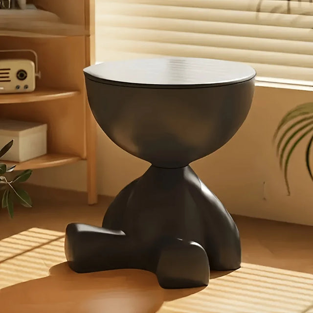 Mini Circular Bedside Table with Storage – Modern Home Furniture