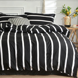 Black Marble Duvet Cover Set – Reactive Printed Polyester Bed Linen