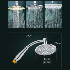 8-Inch Chrome Rain Shower Head – Water-Saving Spa Design