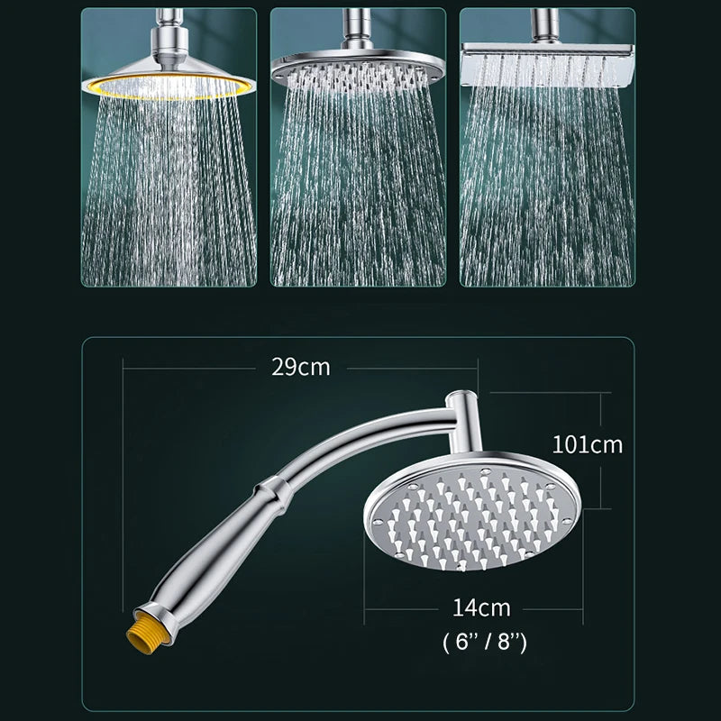 8-Inch Chrome Rain Shower Head – Water-Saving Spa Design