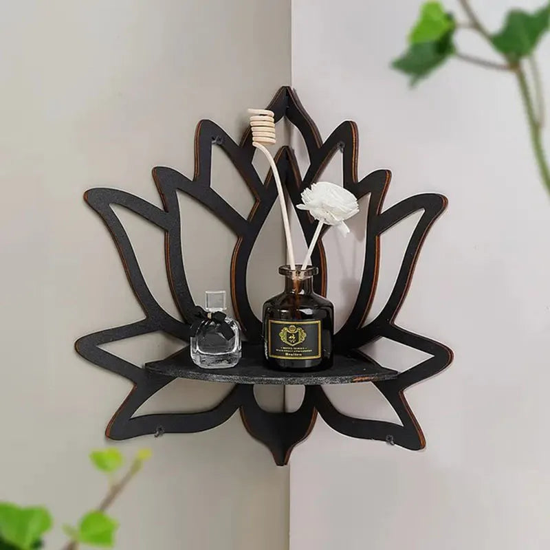 Lotus Wall Shelf – Decorative Floating Display Shelf for Home