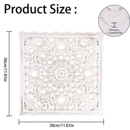 Hollow Carved Wooden Wall Panel – Floral Home Decor Ornament