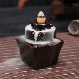Ceramic Backflow Incense Burner – Zen Aromatherapy Decor for Home, Yoga, and Meditation