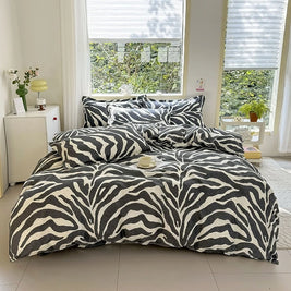 Black Marble Duvet Cover Set – Reactive Printed Polyester Bed Linen