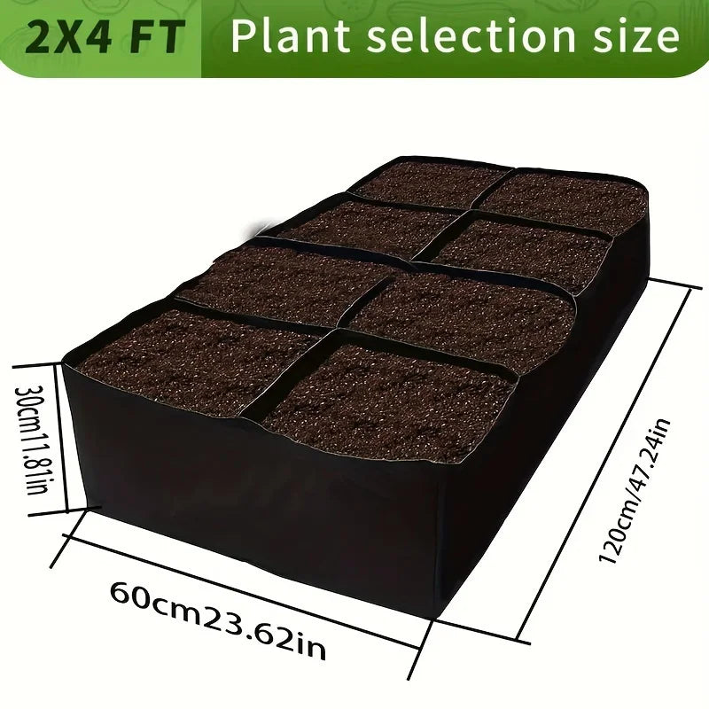 8-Grid Raised Garden Bed – Durable Weather-Resistant Planter Box