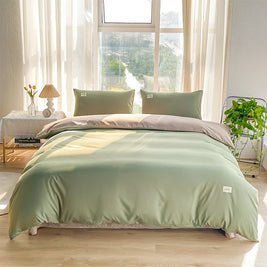 Soft Gray Duvet Cover – Brushed Polyester Bedding for Home (No Pillowcase)