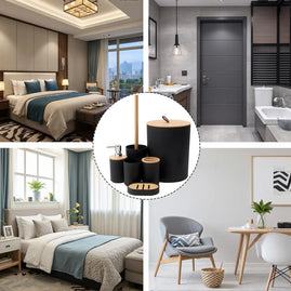 Modern 6-Piece Bathroom Accessories Set – Complete Organizer Kit