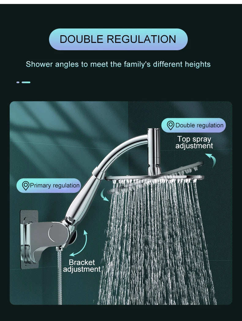 8-Inch Chrome Rain Shower Head – Water-Saving Spa Design