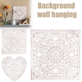 Hollow Carved Wooden Wall Panel – Floral Home Decor Ornament