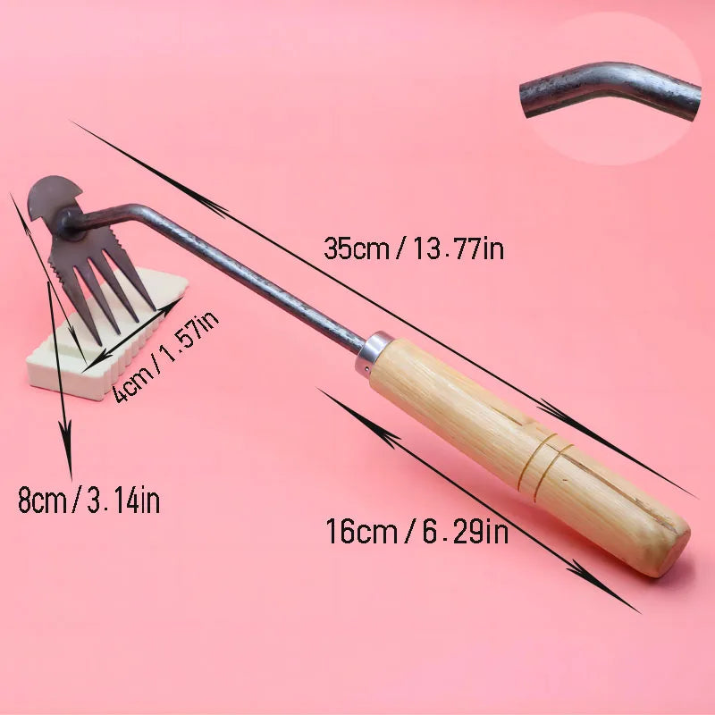 Heavy-Duty Manganese Steel Weeding Tool – 4/11 Tooth Manual Soil Excavator for Garden & Lawn Care