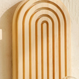 Boho Wooden Wall Shelves – Modern Home Decor Storage Rack