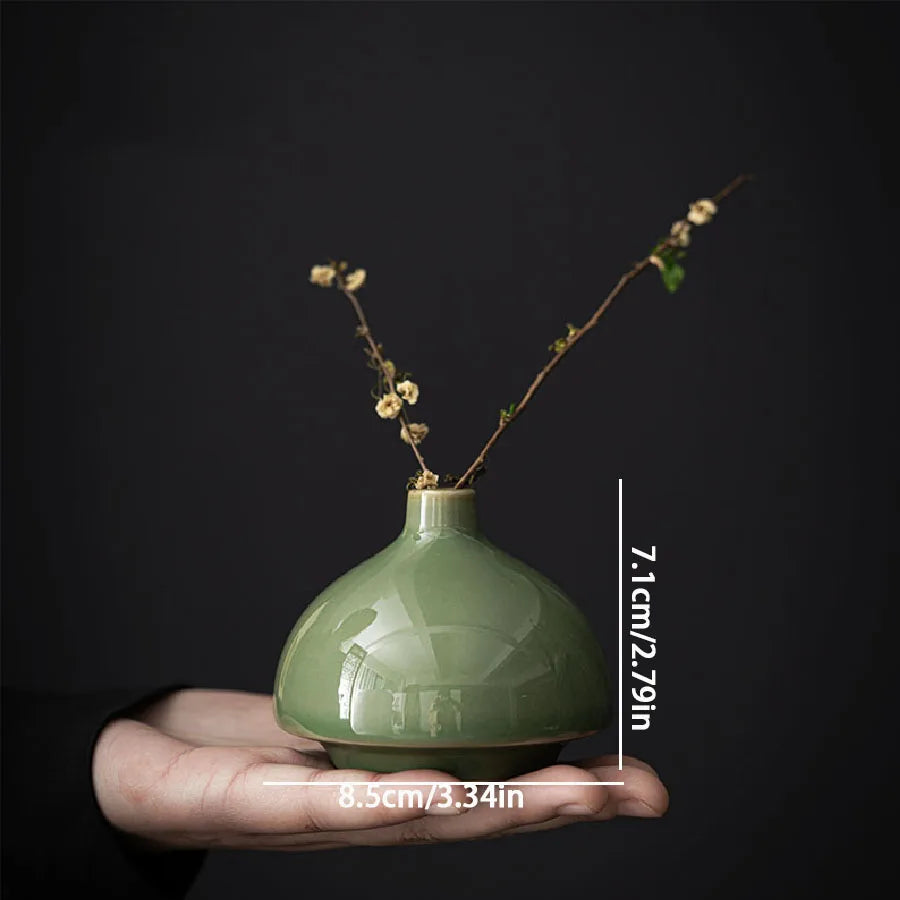 Small Ceramic Tabletop Vase – Minimalist Home Decor
