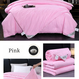 Luxury Natural Mulberry Silk Duvet – Queen/King Size Comforter for Summer & Winter, Handcrafted Bedding