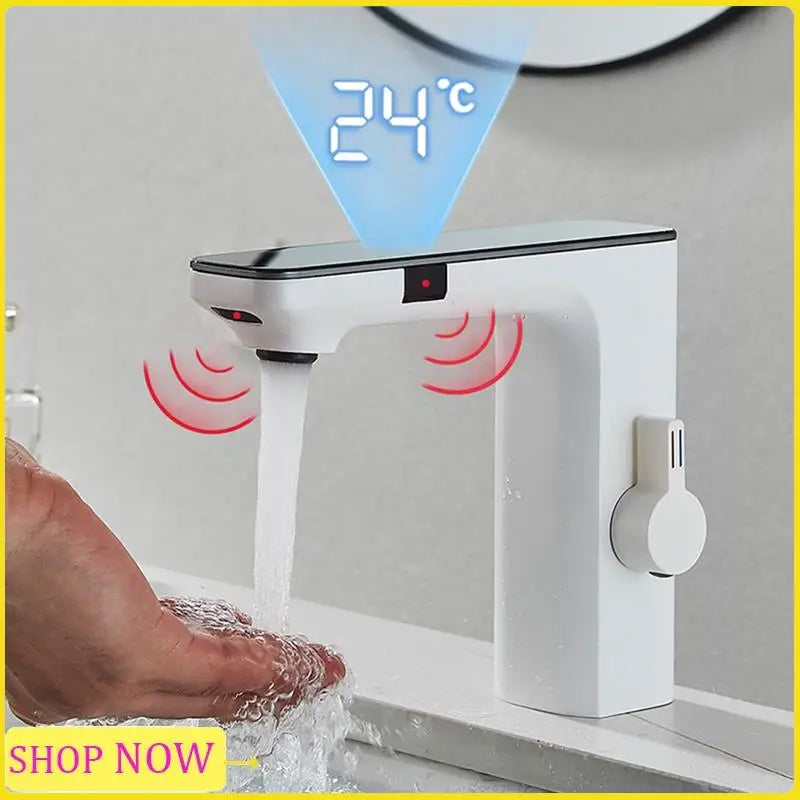 Smart Sensor LED Bathroom Faucet – Waterfall Basin Tap