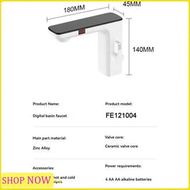 Smart Sensor LED Bathroom Faucet – Waterfall Basin Tap