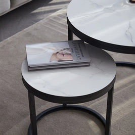 2-Piece Nordic Nesting Coffee Table Set – Modern Minimalist Living Room Tables