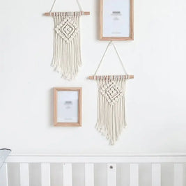 Hand-Woven Macrame Wall Hanging – Bohemian Cotton Tapestry