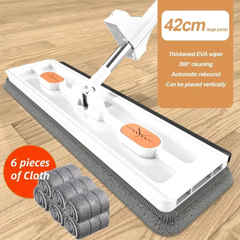 360° Rotating Self-Wringing Flat Mop – Microfiber Lazy Floor Cleaning Tool
